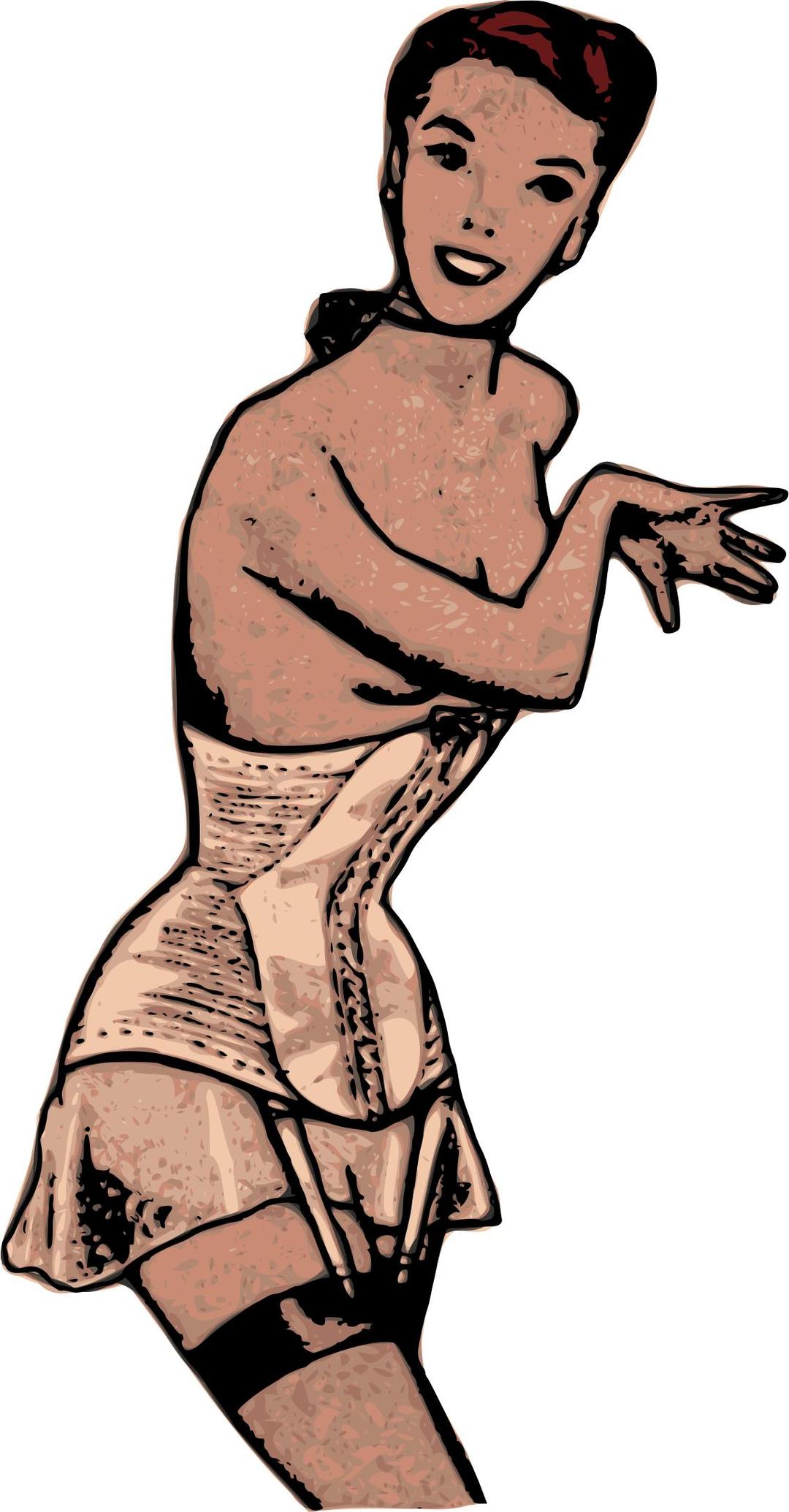 Lady in a Corset png transparent