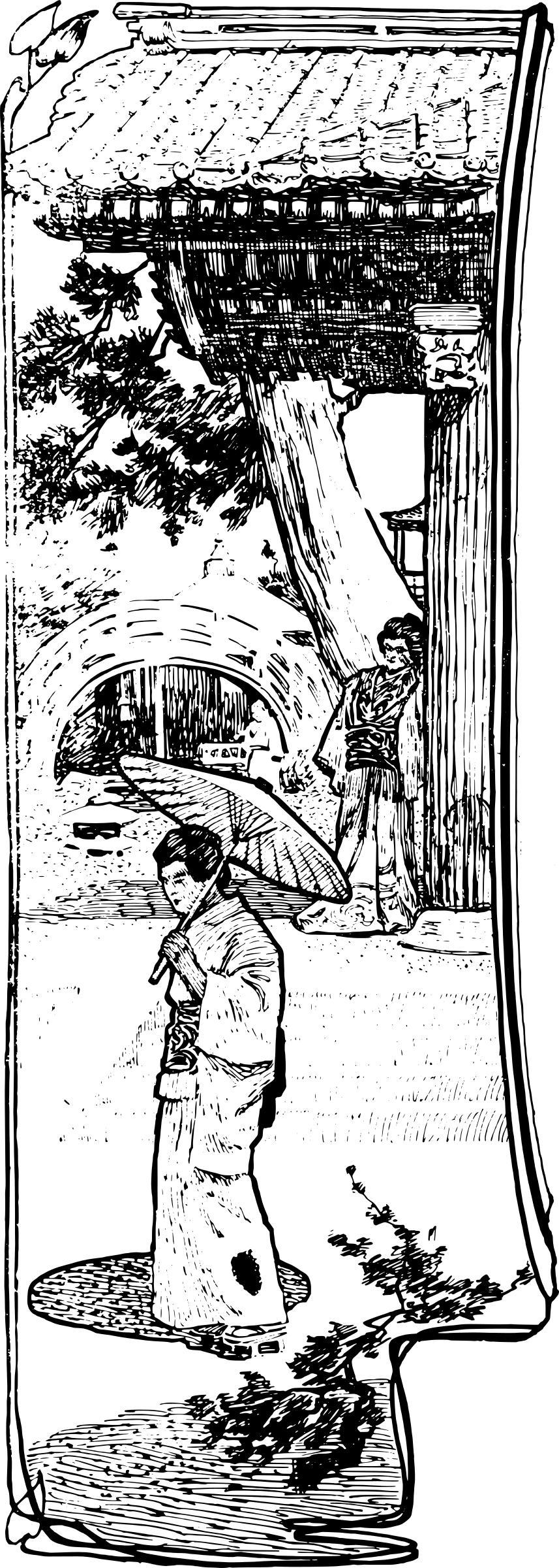 Lady in a Kimono a watcher - 1899 png transparent