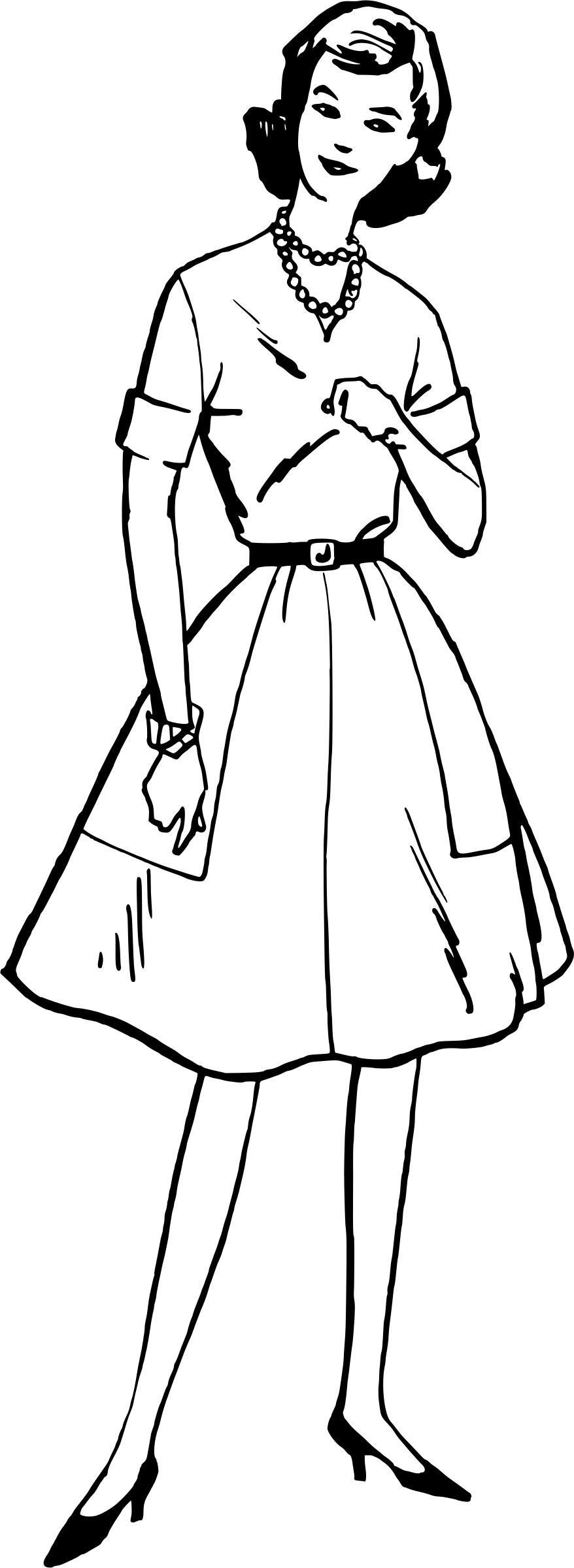 Lady in dress 4 png transparent