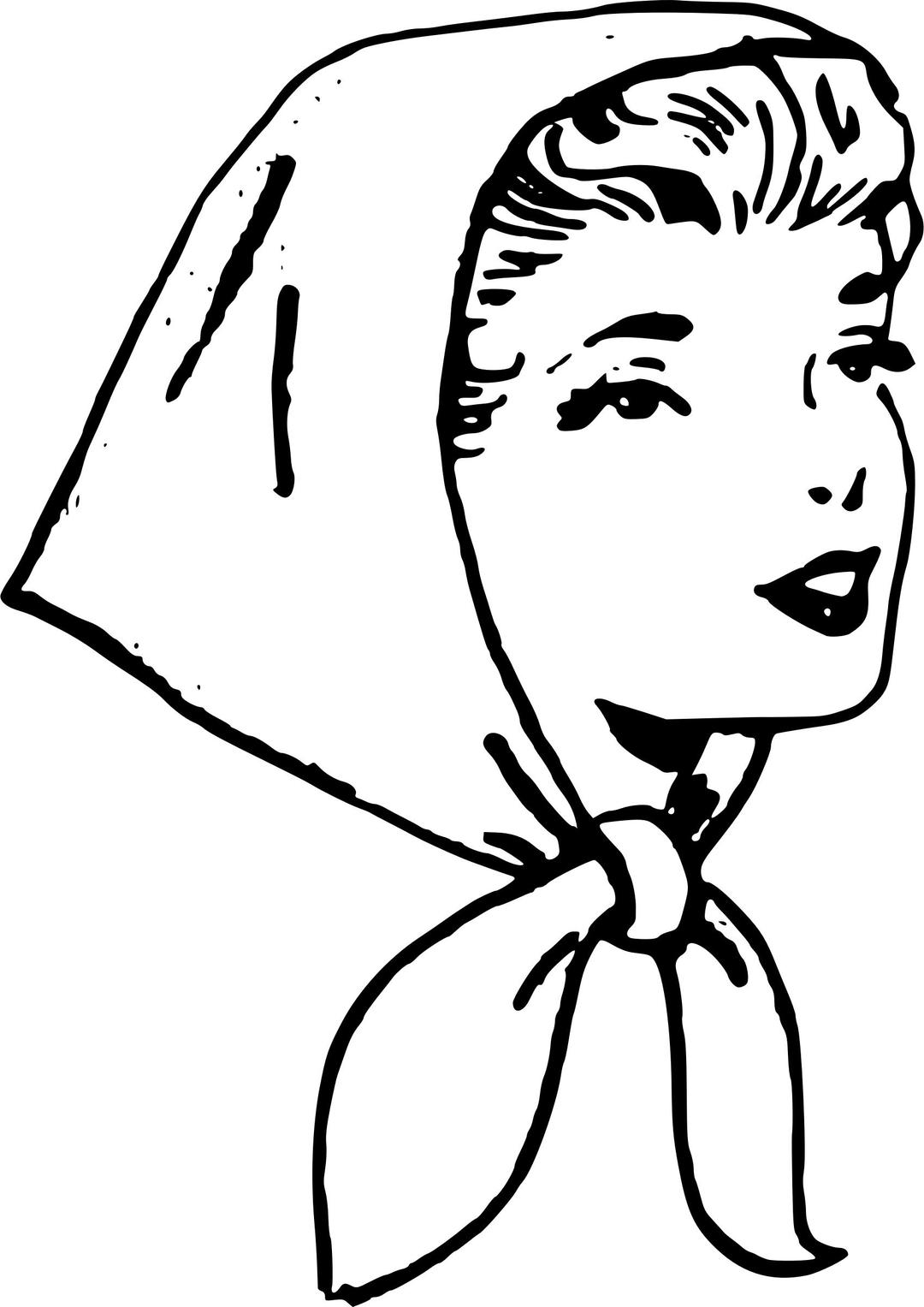 Lady in Headscarf png transparent