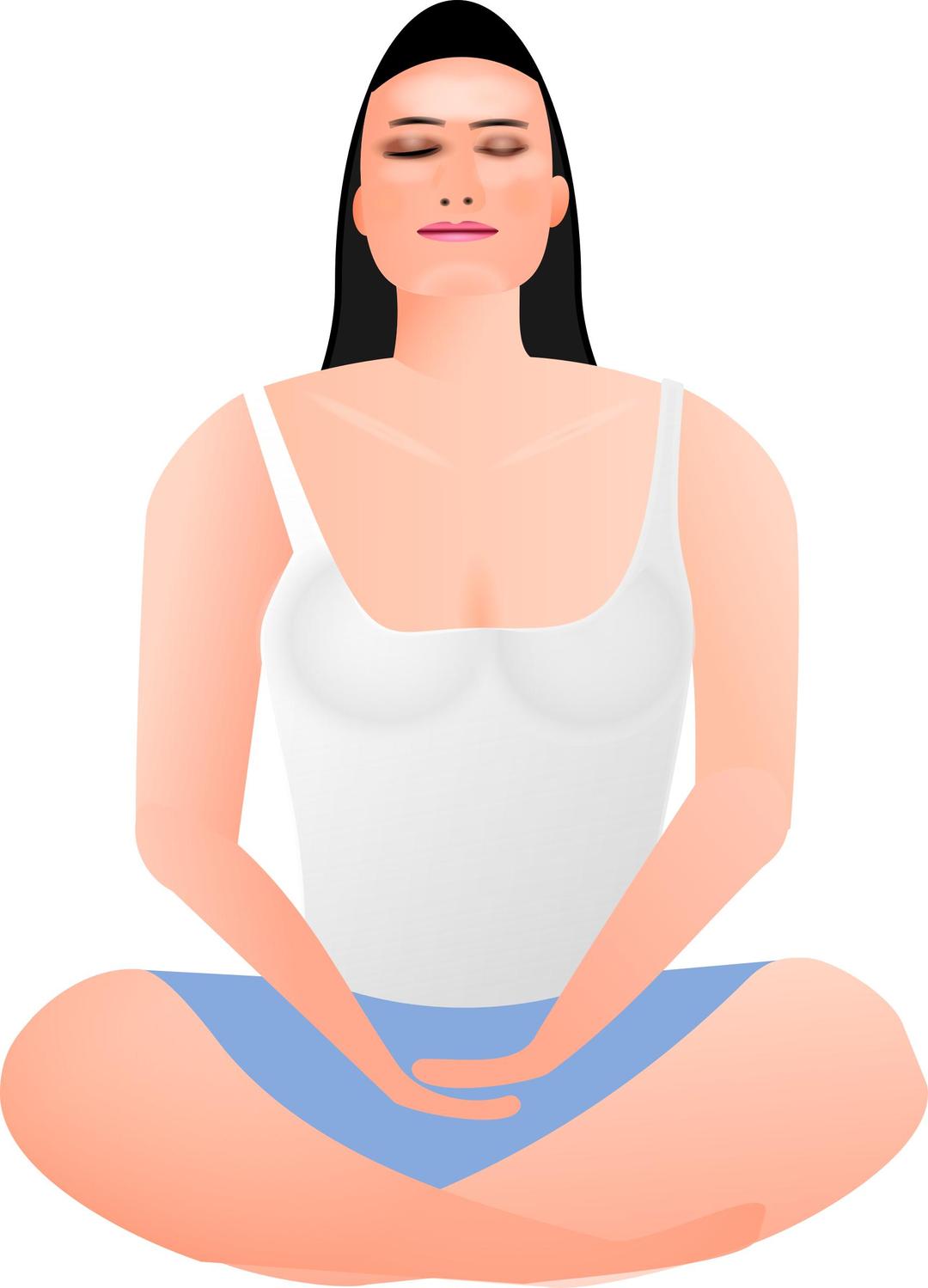 Lady in Meditation png transparent
