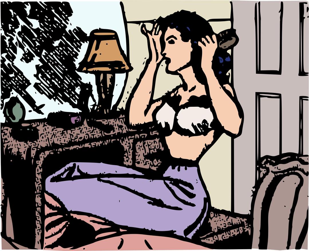 Lady in Room png transparent