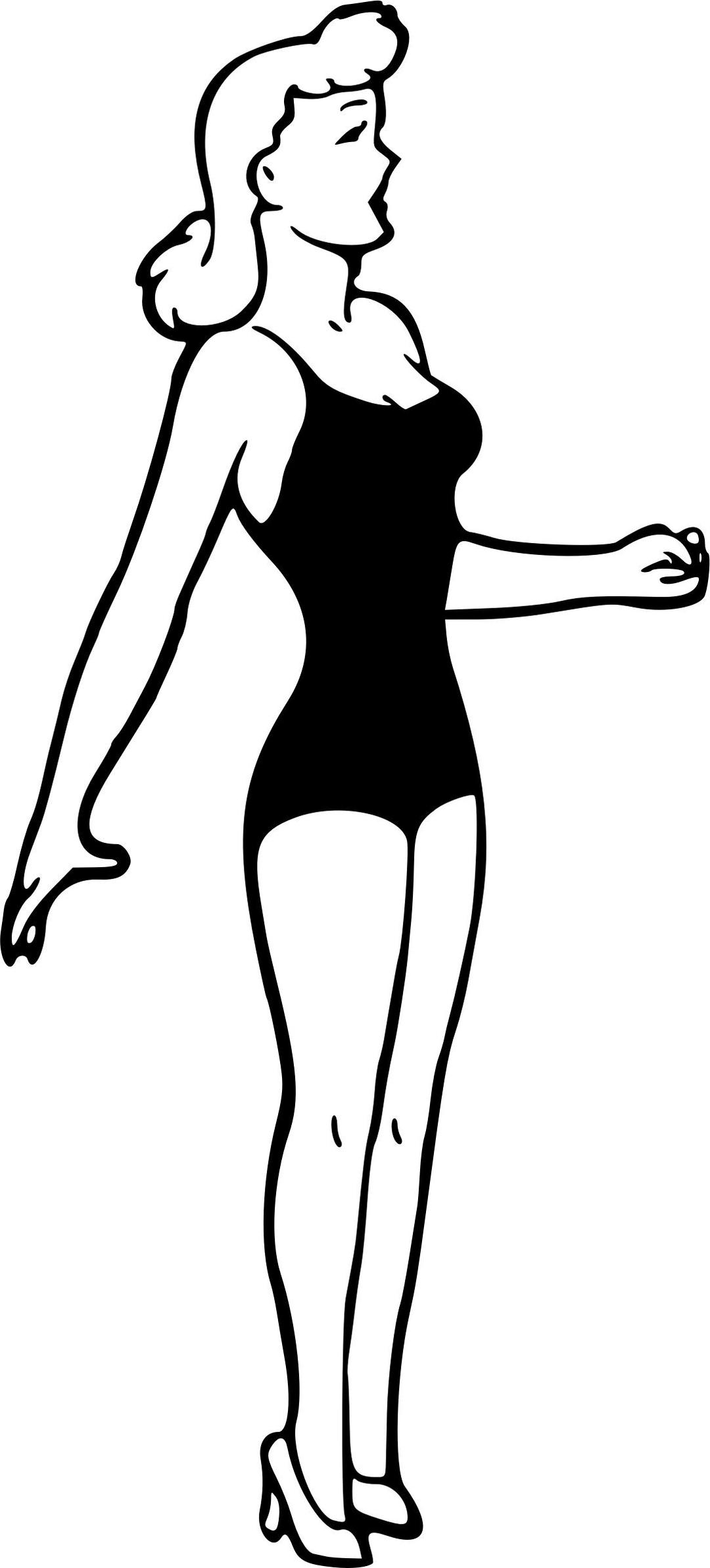 Lady in swimsuit 2 png transparent