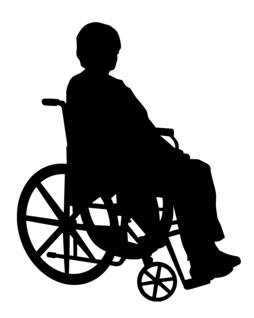 Lady In Wheelchair Silhouette png transparent