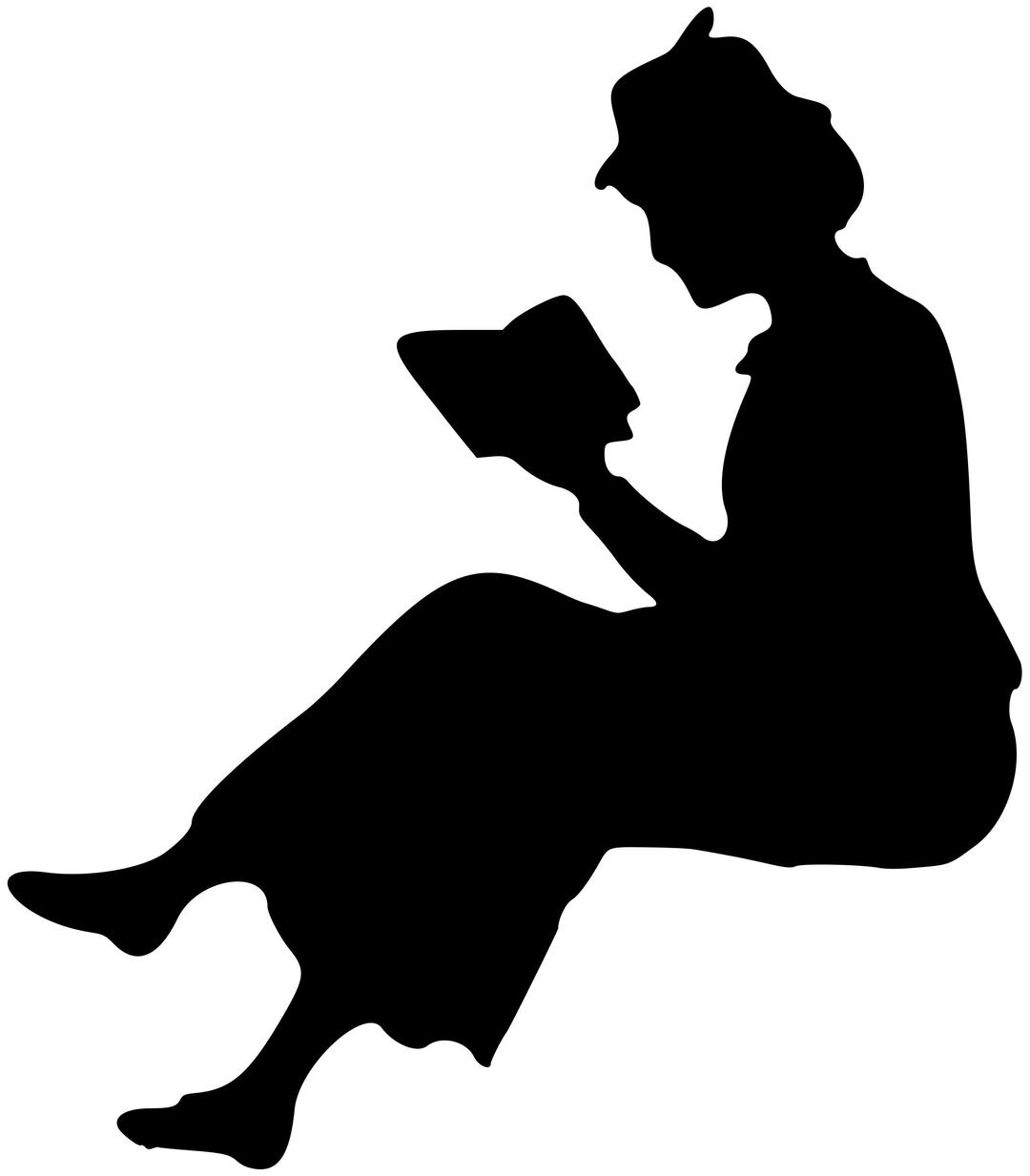 Lady reading png transparent