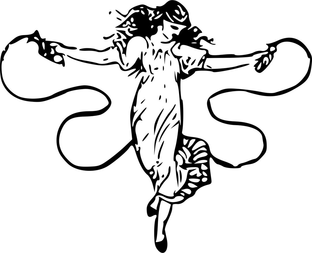Lady Skips Rope png transparent