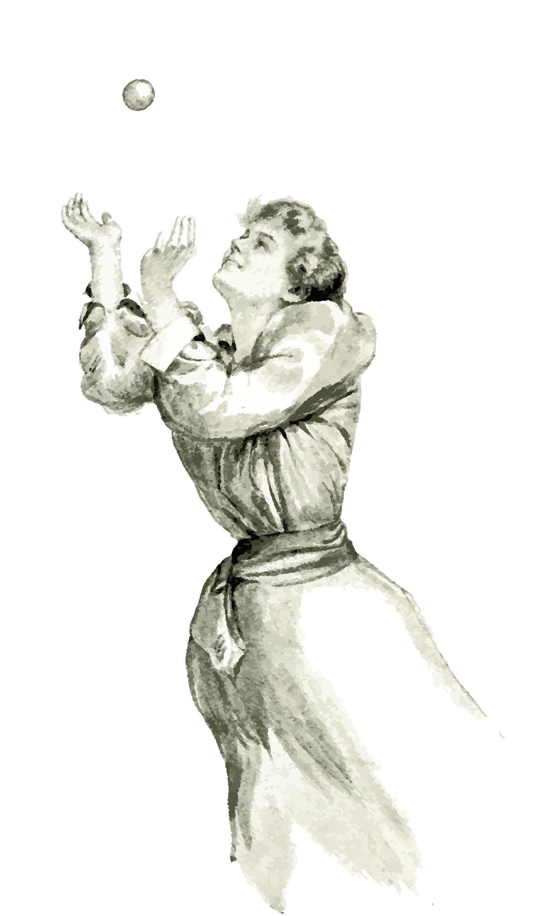 Lady with ball png transparent