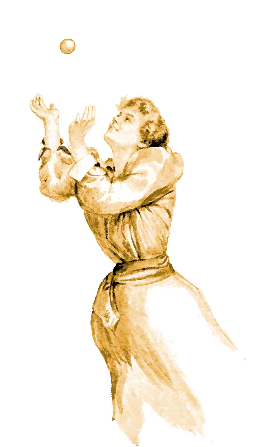 Lady with ball 2 png transparent