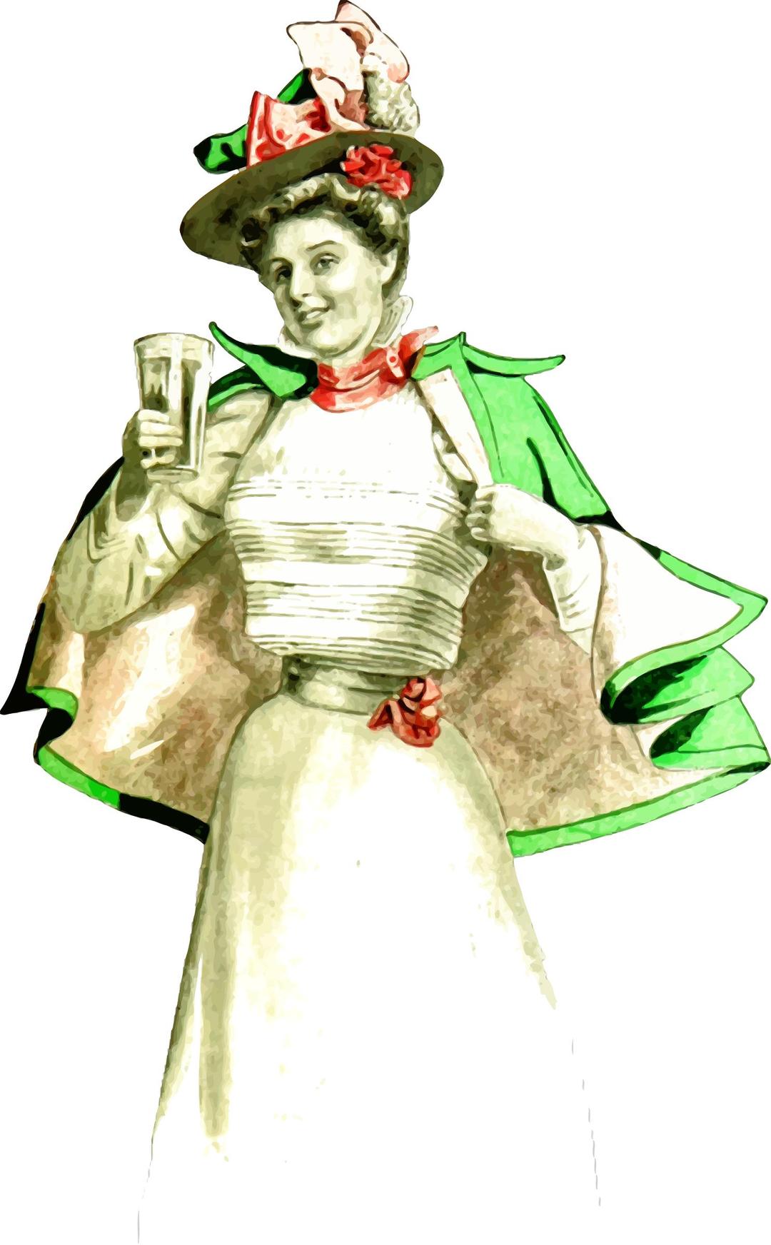 Lady with pint png transparent