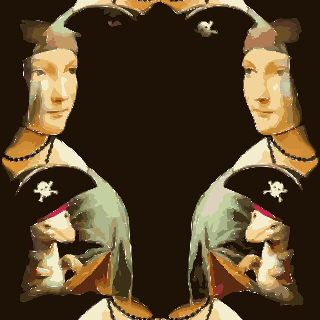 lady with pirate ermine png transparent