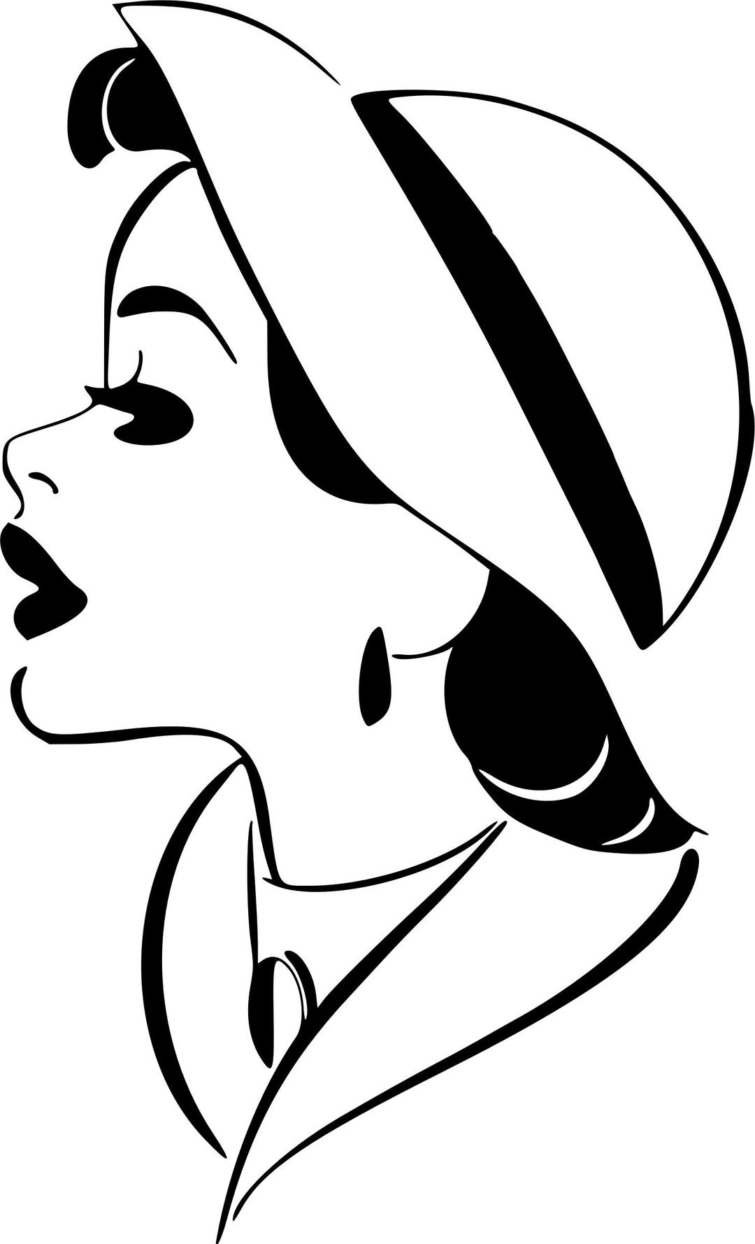 Lady's head in profile 6 png transparent