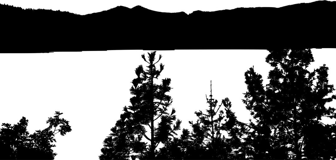 Lake Silhouette png transparent
