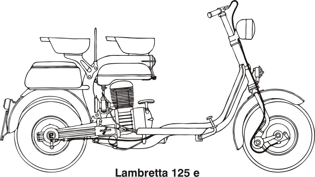 Lambretta 125 e, year 1953 png transparent