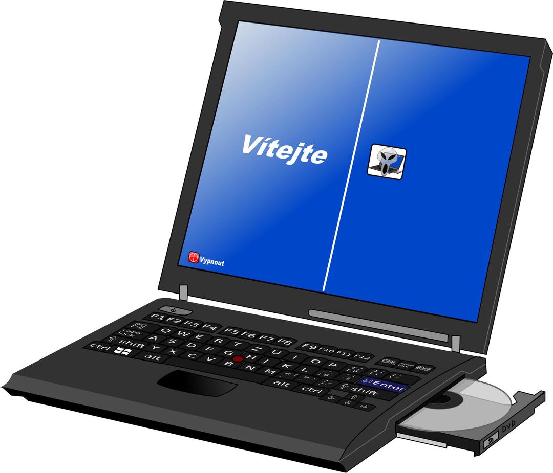 laptop with disc drive png transparent
