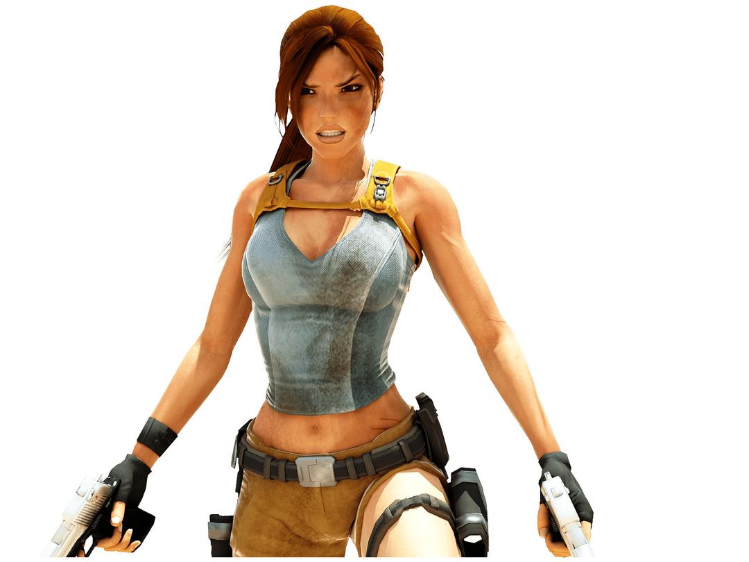 Lara Croft Two Guns png transparent