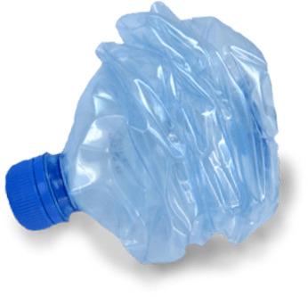 Large Crushed Water Bottle png transparent