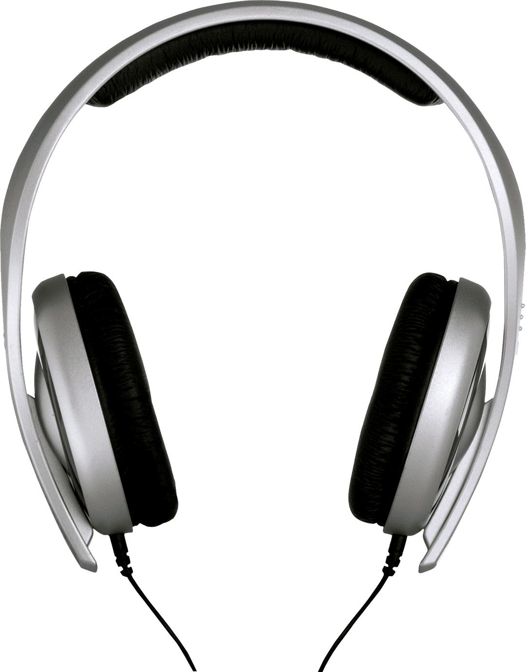 Large Grey Headphones png transparent
