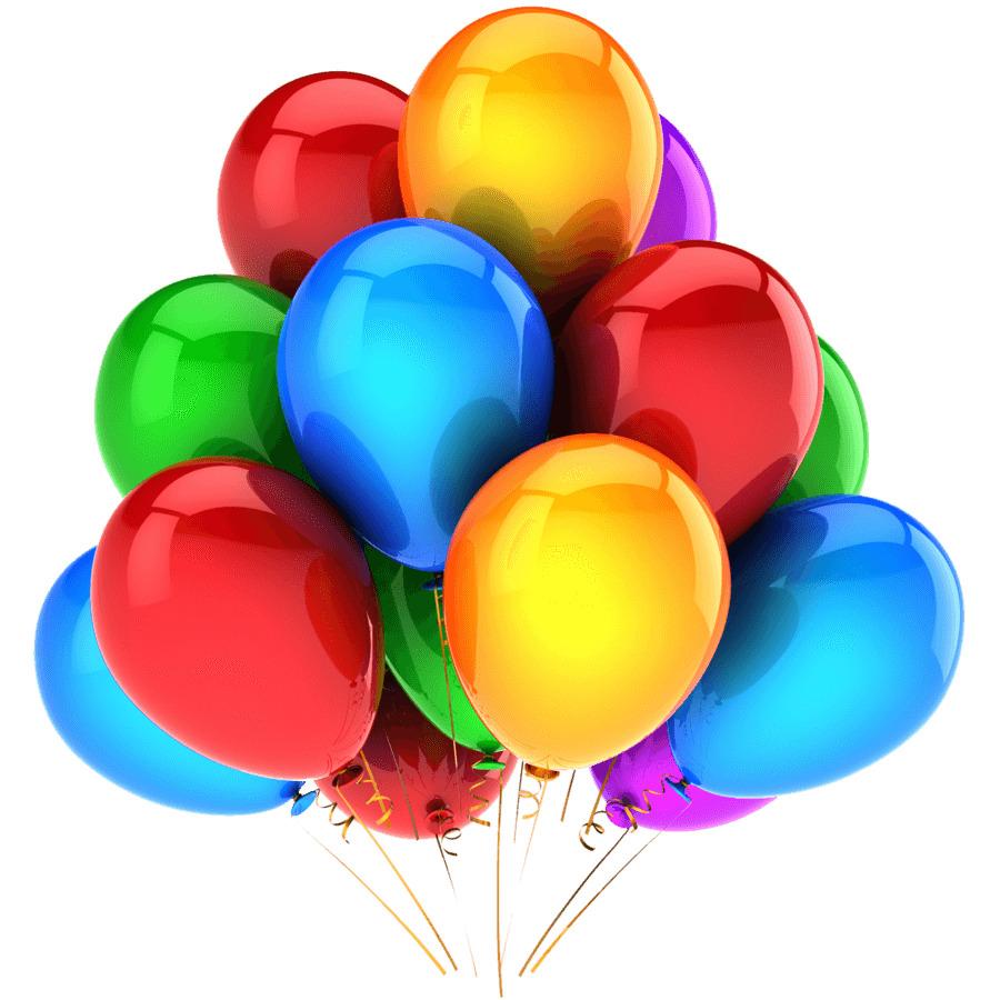 Large Group Balloons png transparent