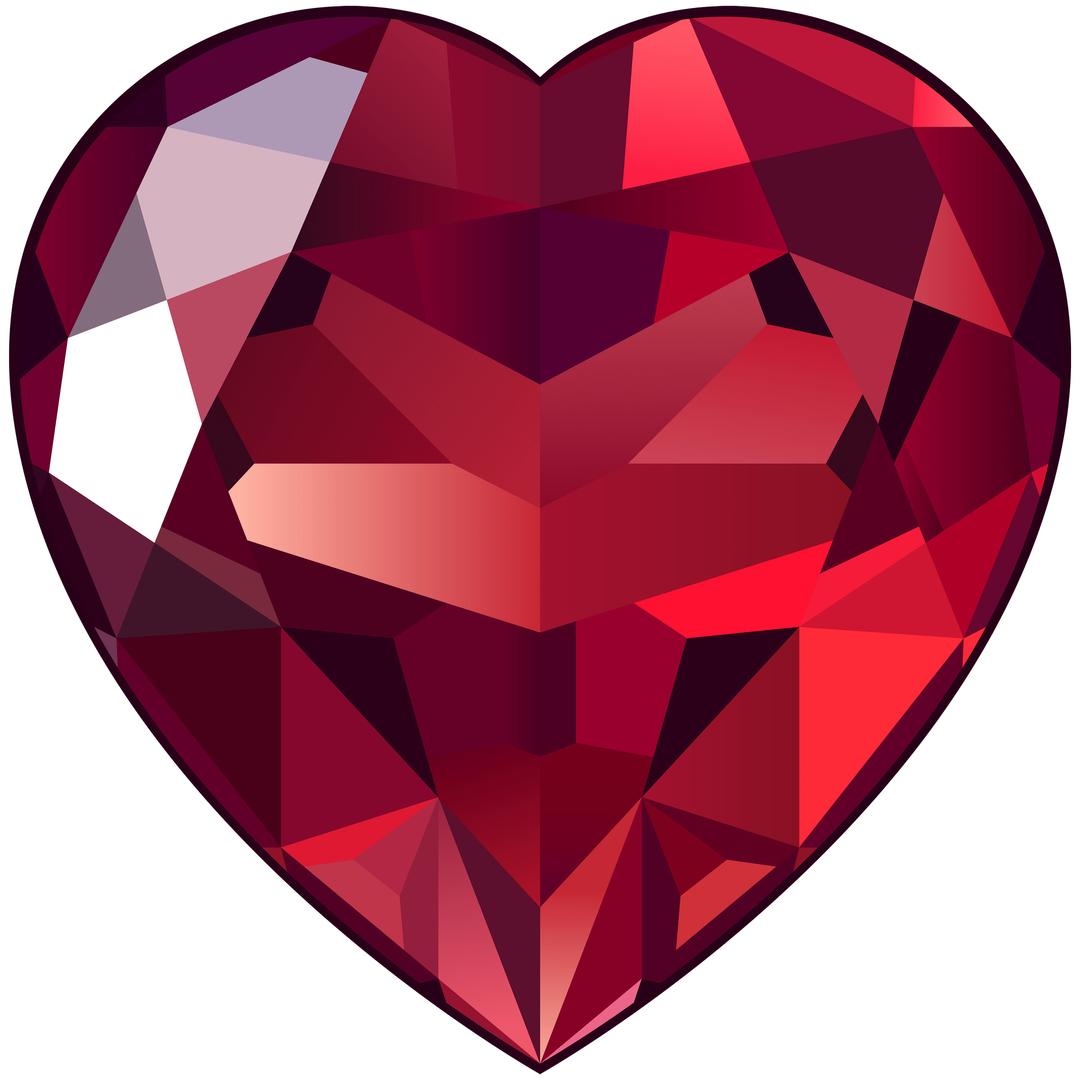 Large Ruby Heart Clipart png transparent