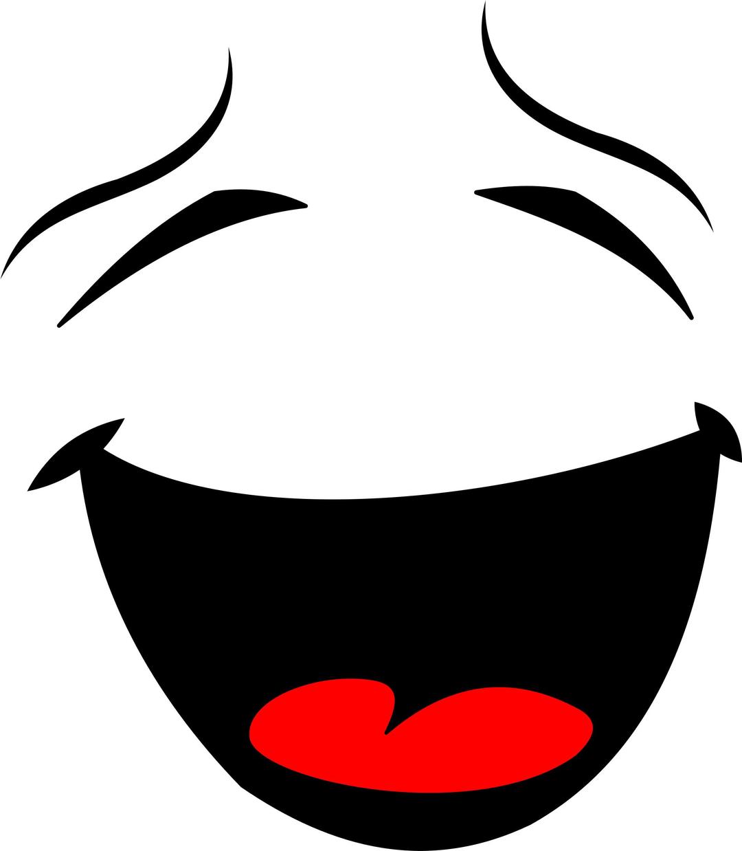 Laughing Smiley Face Silhouette png transparent