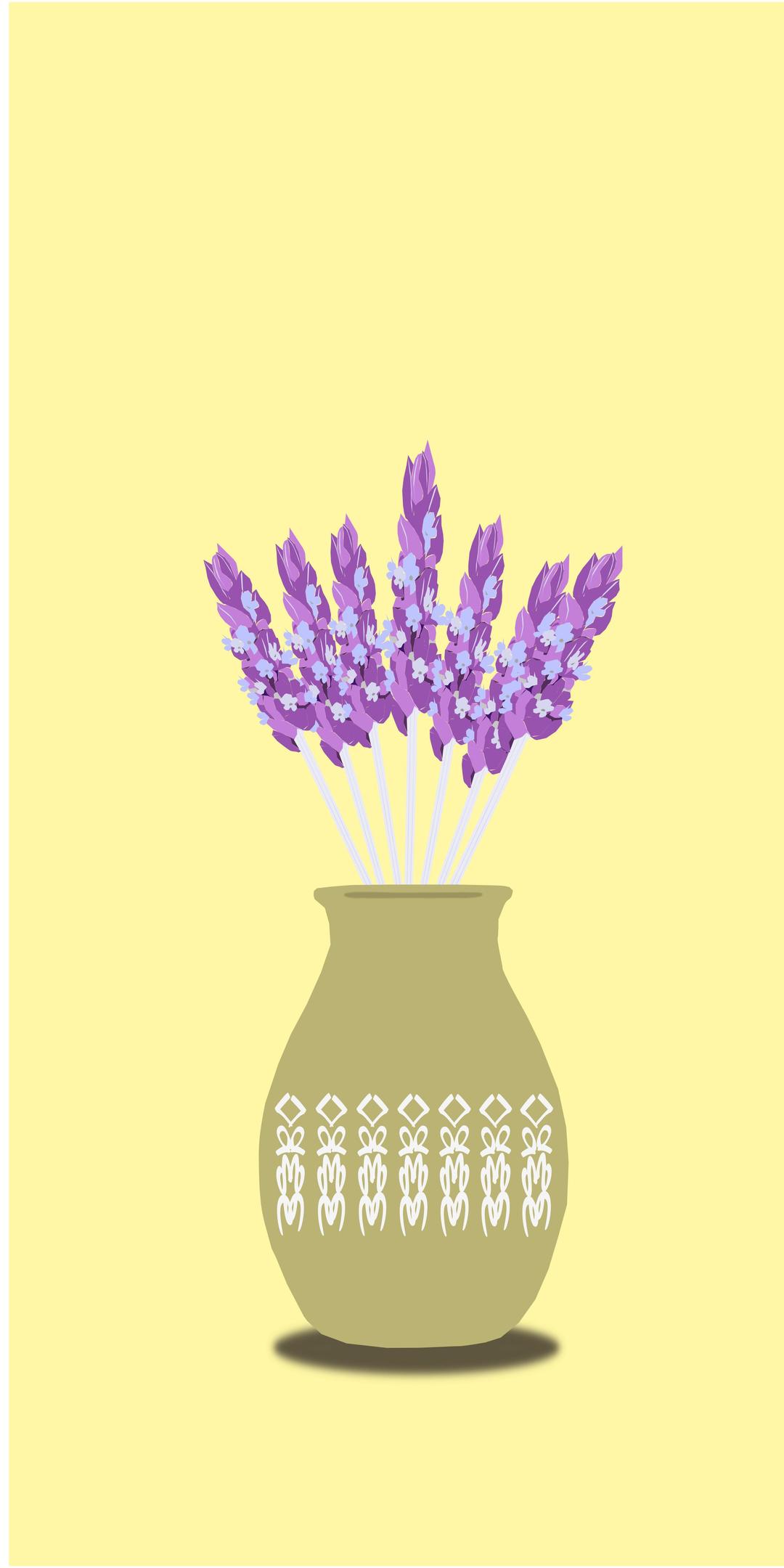 lavender in vase png transparent