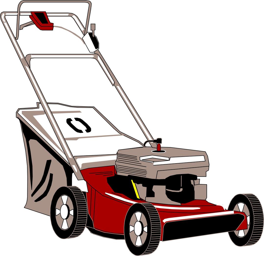lawnmower with bagger png transparent