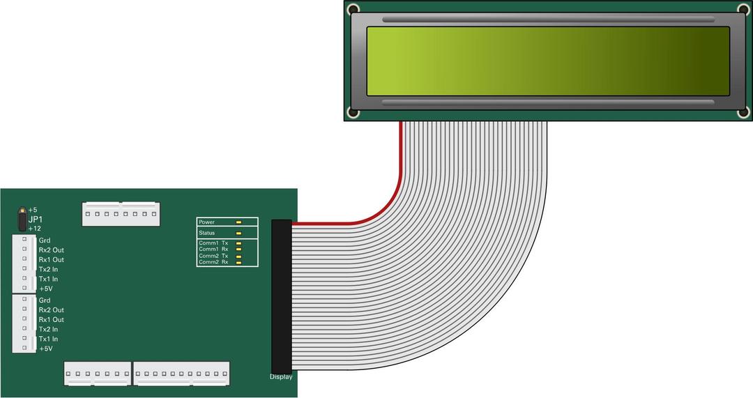 LCD display with circuit board png transparent