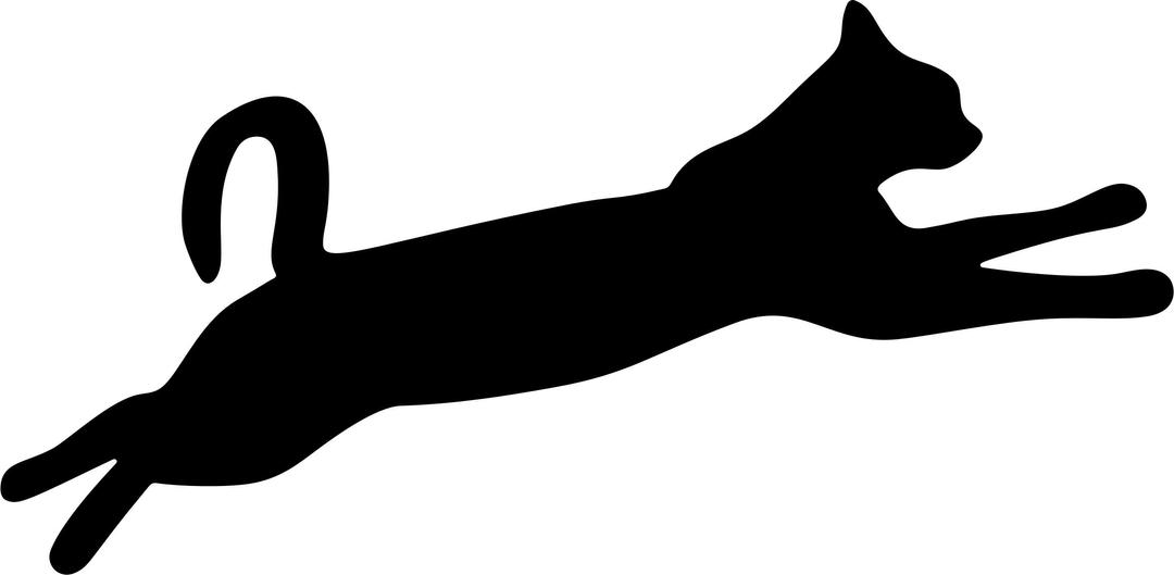 Leaping Cat Silhouette png transparent