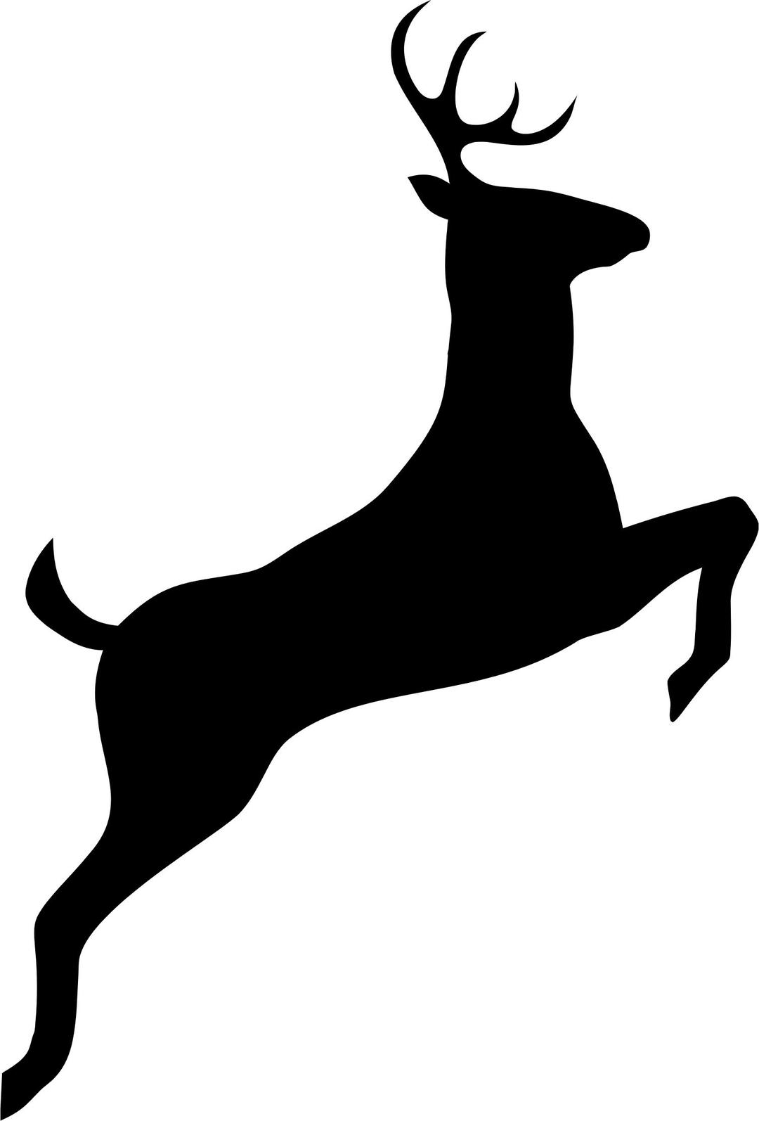Leaping Deer Silhouette png transparent