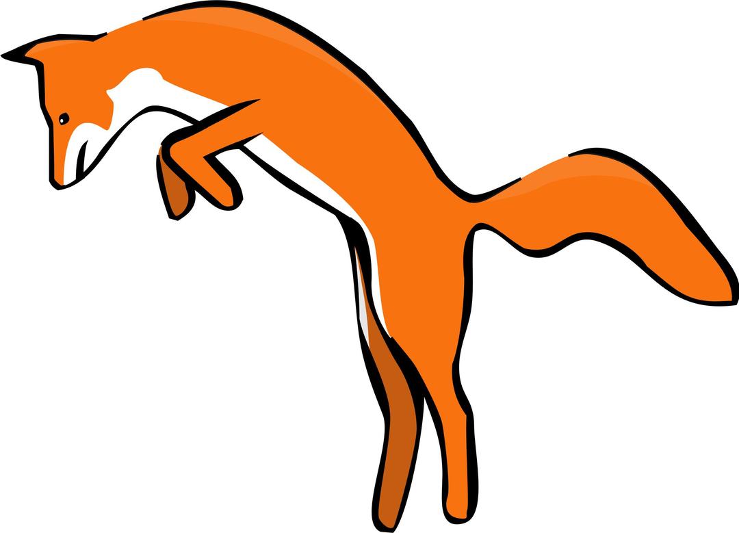 Leaping Red Fox png transparent