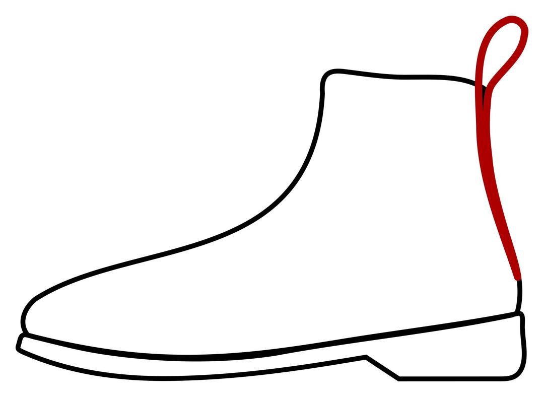 Leather Boot with Bootstrap png transparent