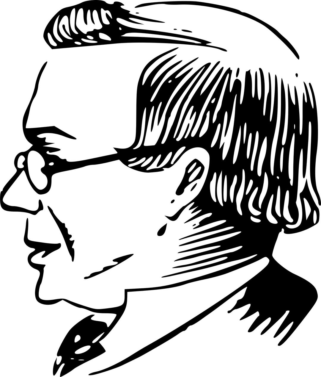 Lehrer - Male Head Profile png transparent