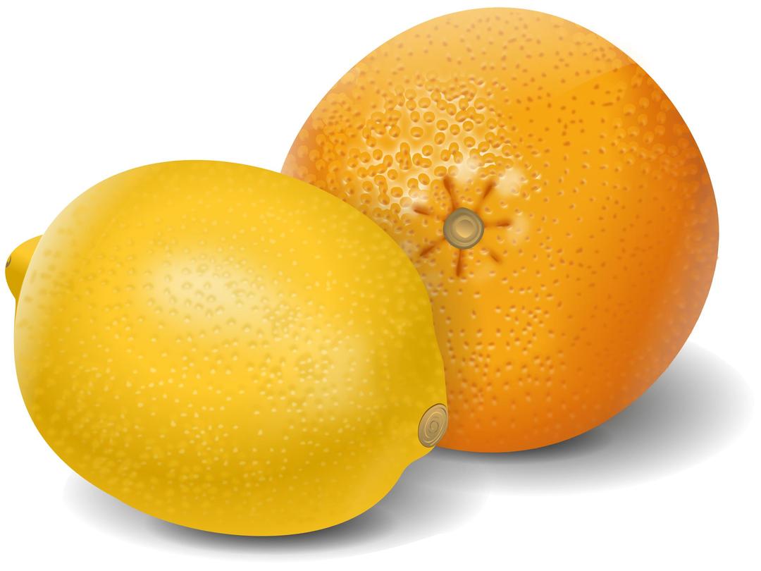 lemon orange fruits png transparent