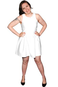 Lena Dunham White Dress png transparent