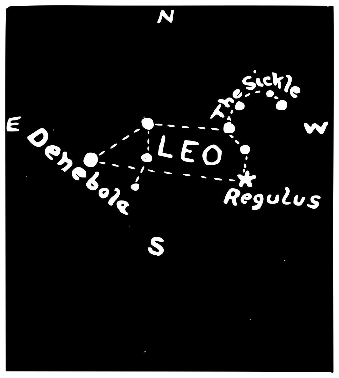 Leo constellation png transparent