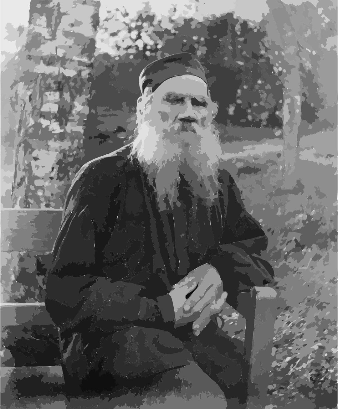 Leo Tolstoy 1897, black and white, 37767u png transparent