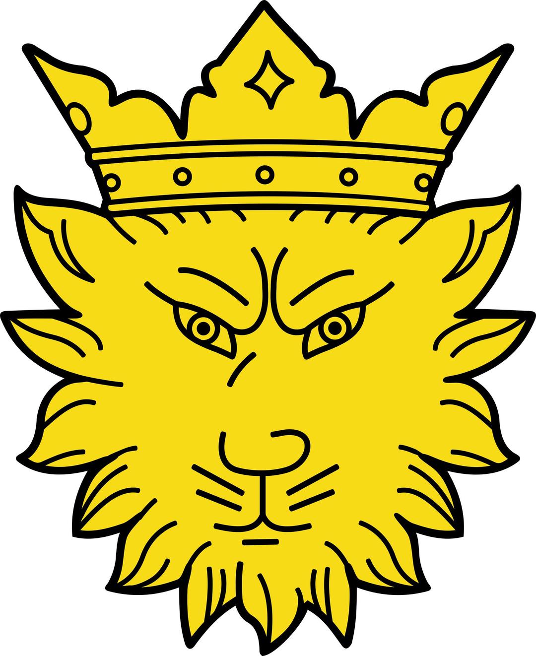 Leopard head with crown png transparent