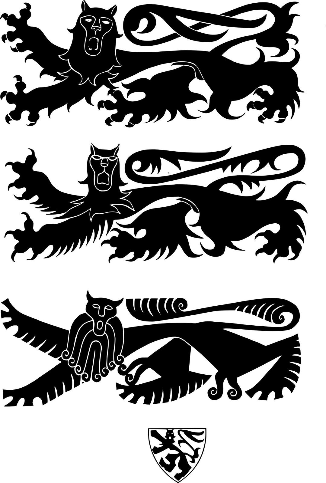 leopard heraldique png transparent