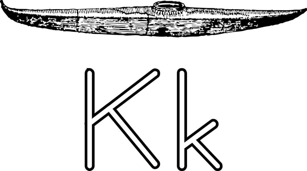 letra K de Kayak png transparent