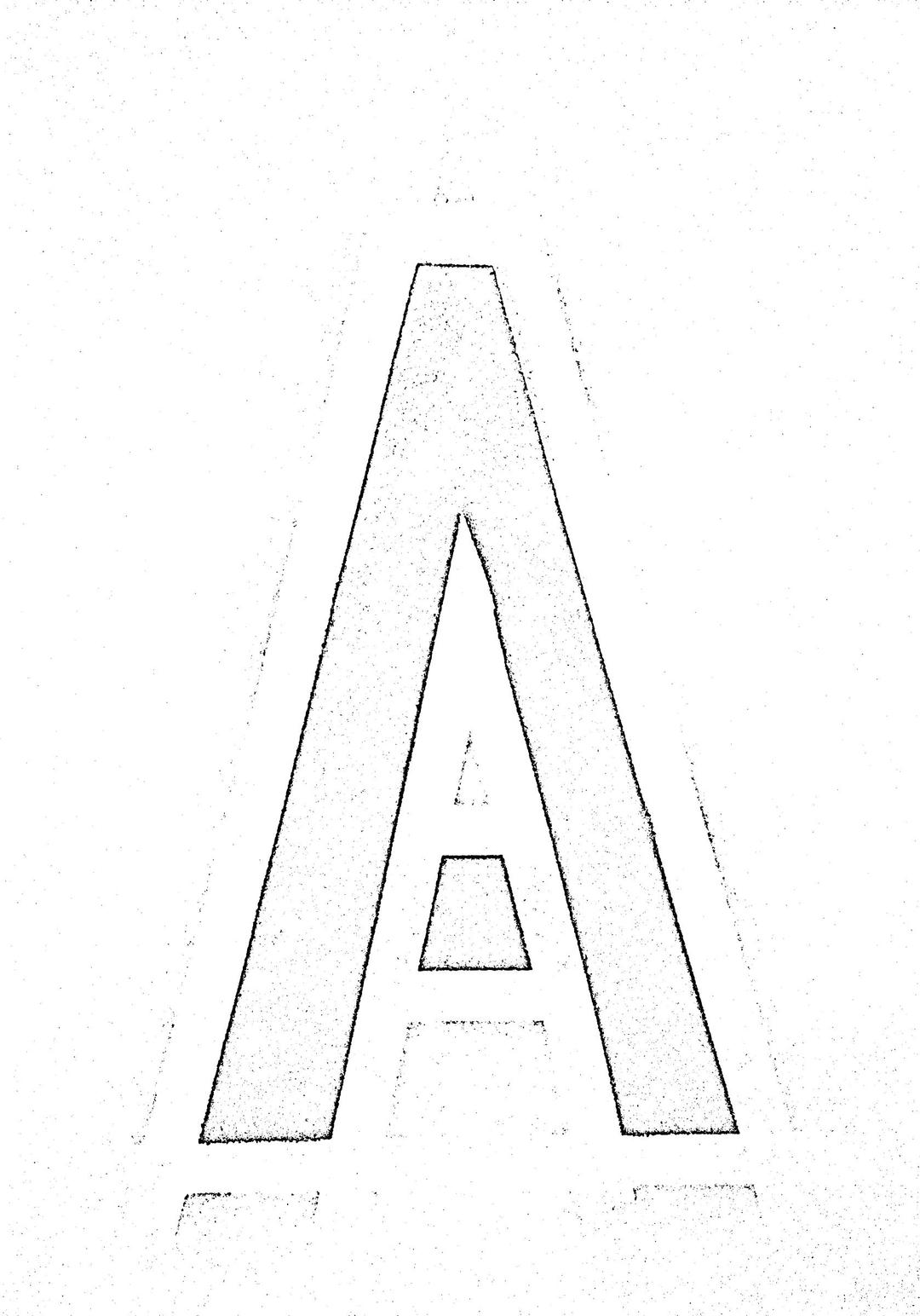 Letter Stencil Alphabet A png transparent