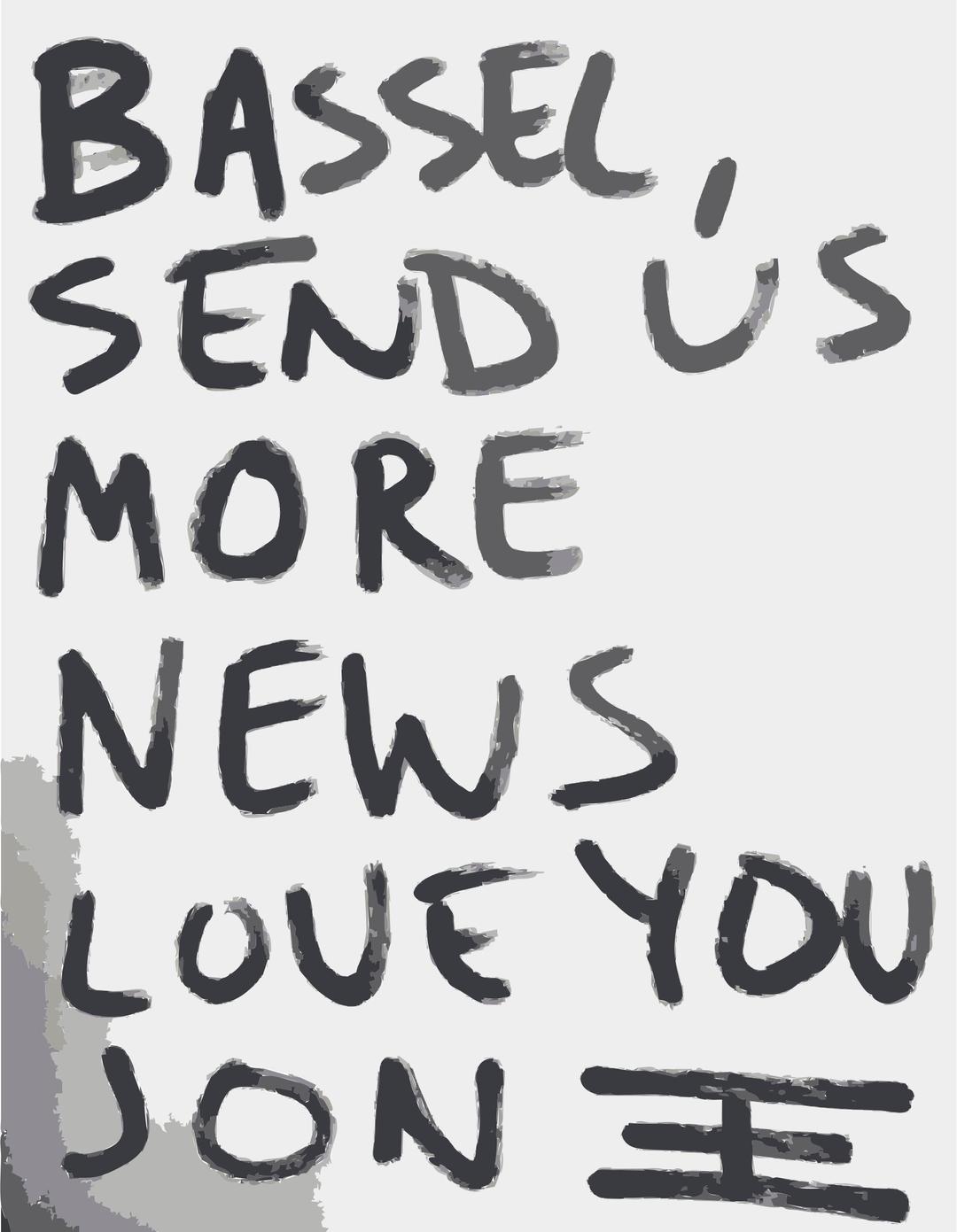 Letters to Bassel png transparent