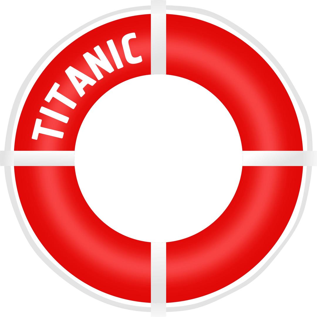 Lifebuoy from Titanic png transparent