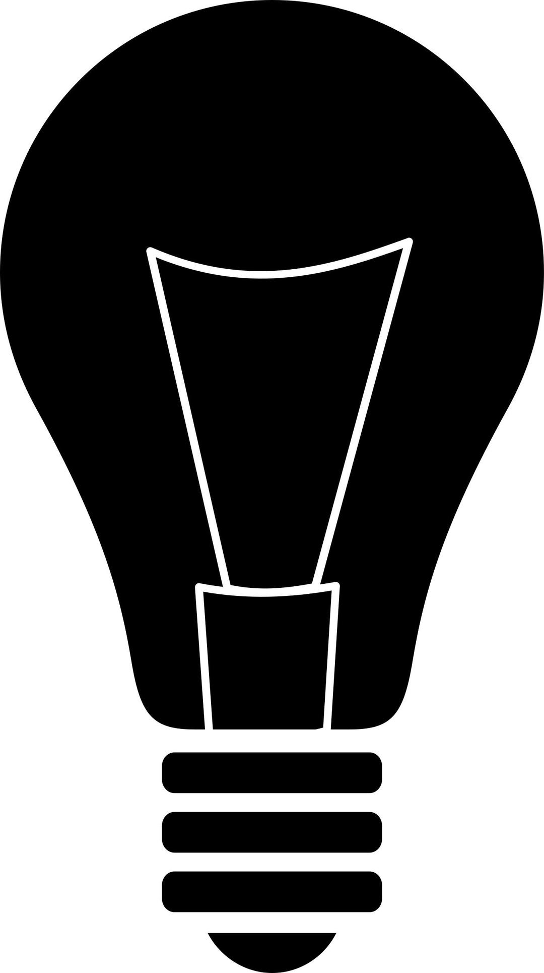 Light bulb silhouette png transparent