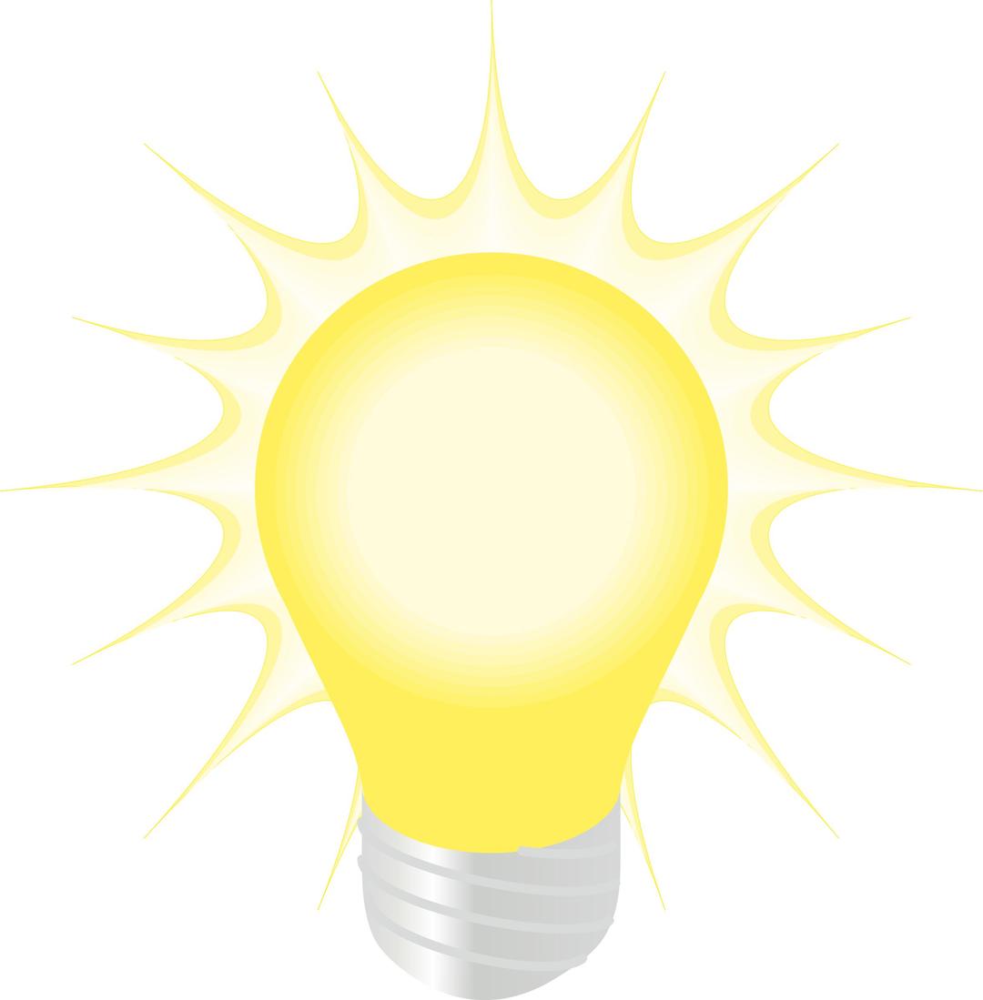 Lightbulb with halo png transparent
