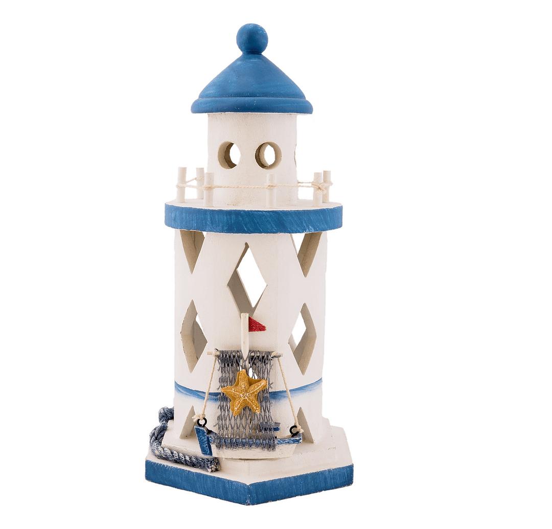 Lighthouse White and Blue Toy png transparent