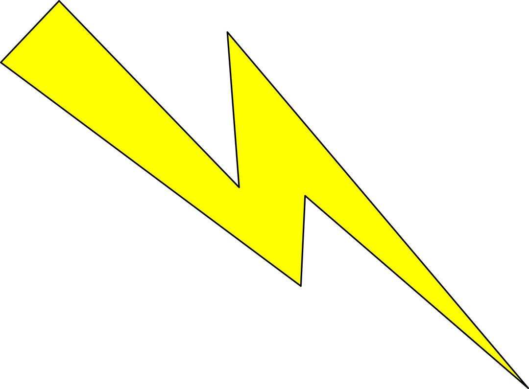 Lightning yellow with black outline png transparent