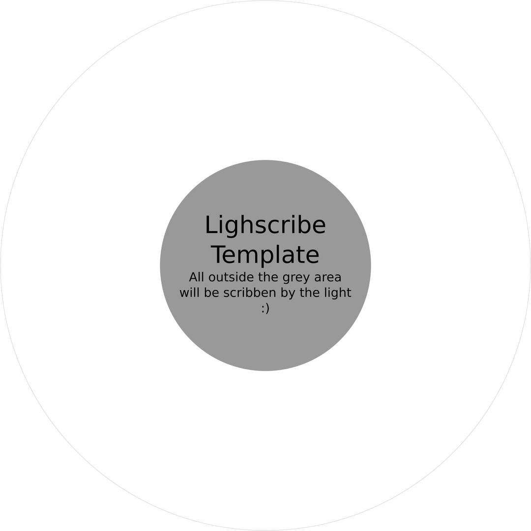 LightScribe CD DVD Template png transparent