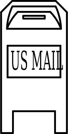 Line Art Mailbox png transparent