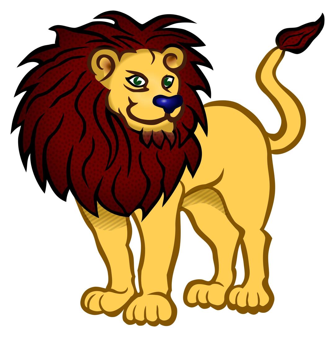 lion - coloured png transparent