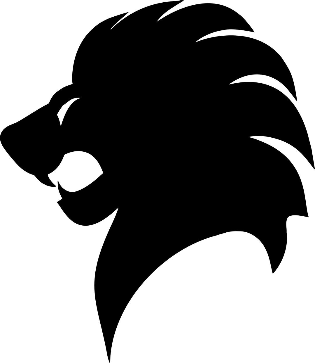 Lion Profile Silhouette png transparent